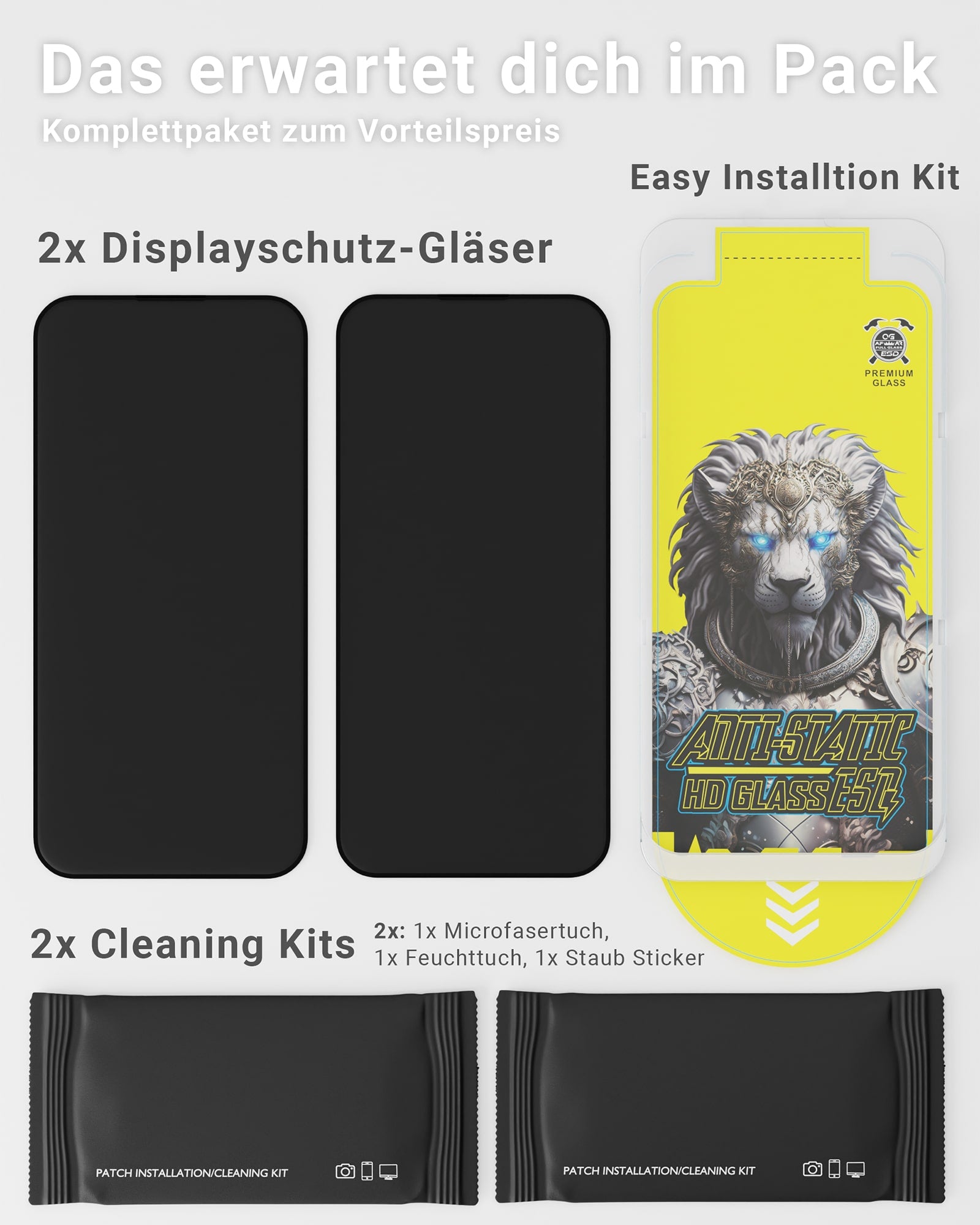 EASY INSTALL Privacy Glass 2er Pack - für iPhone