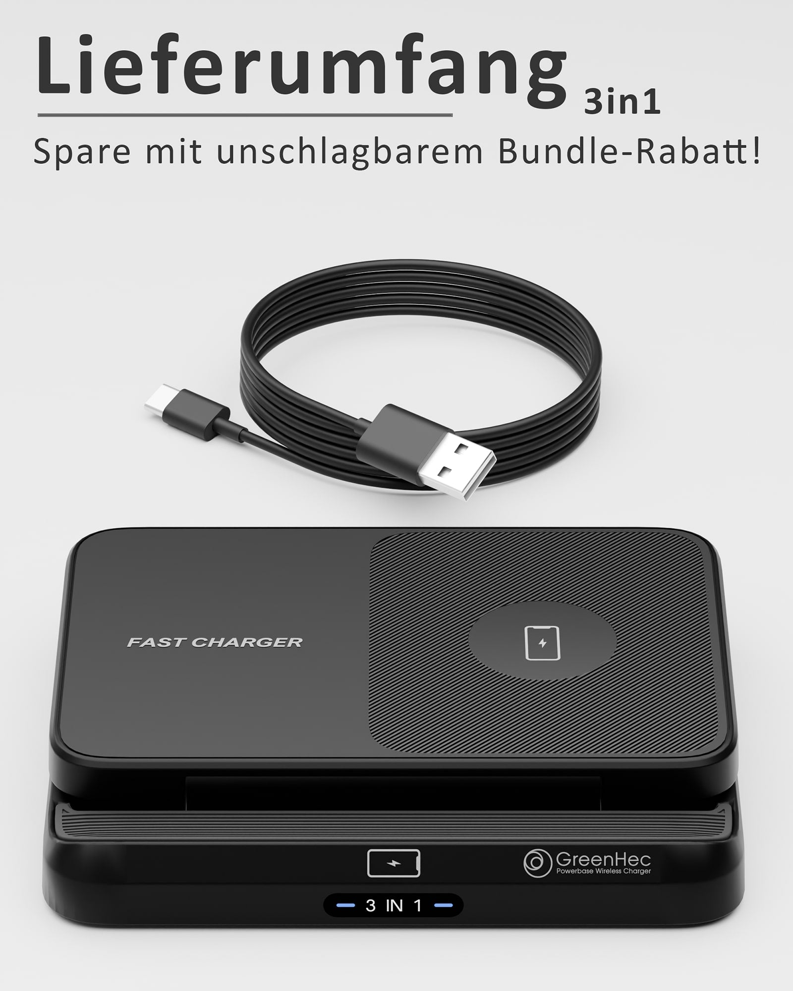 3in1 PowerBase Ladestation für Samsung Foldable