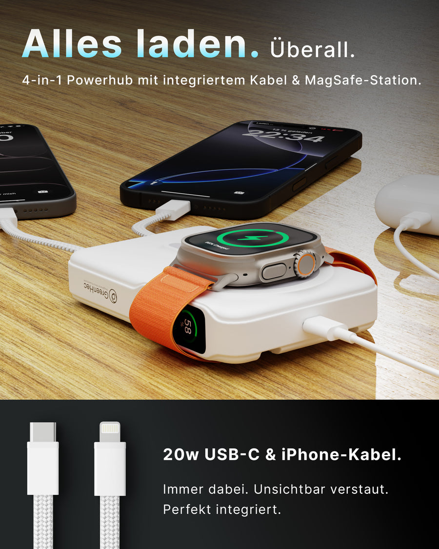 Alles laden. iPhone, Watch, AirPods und mehr.