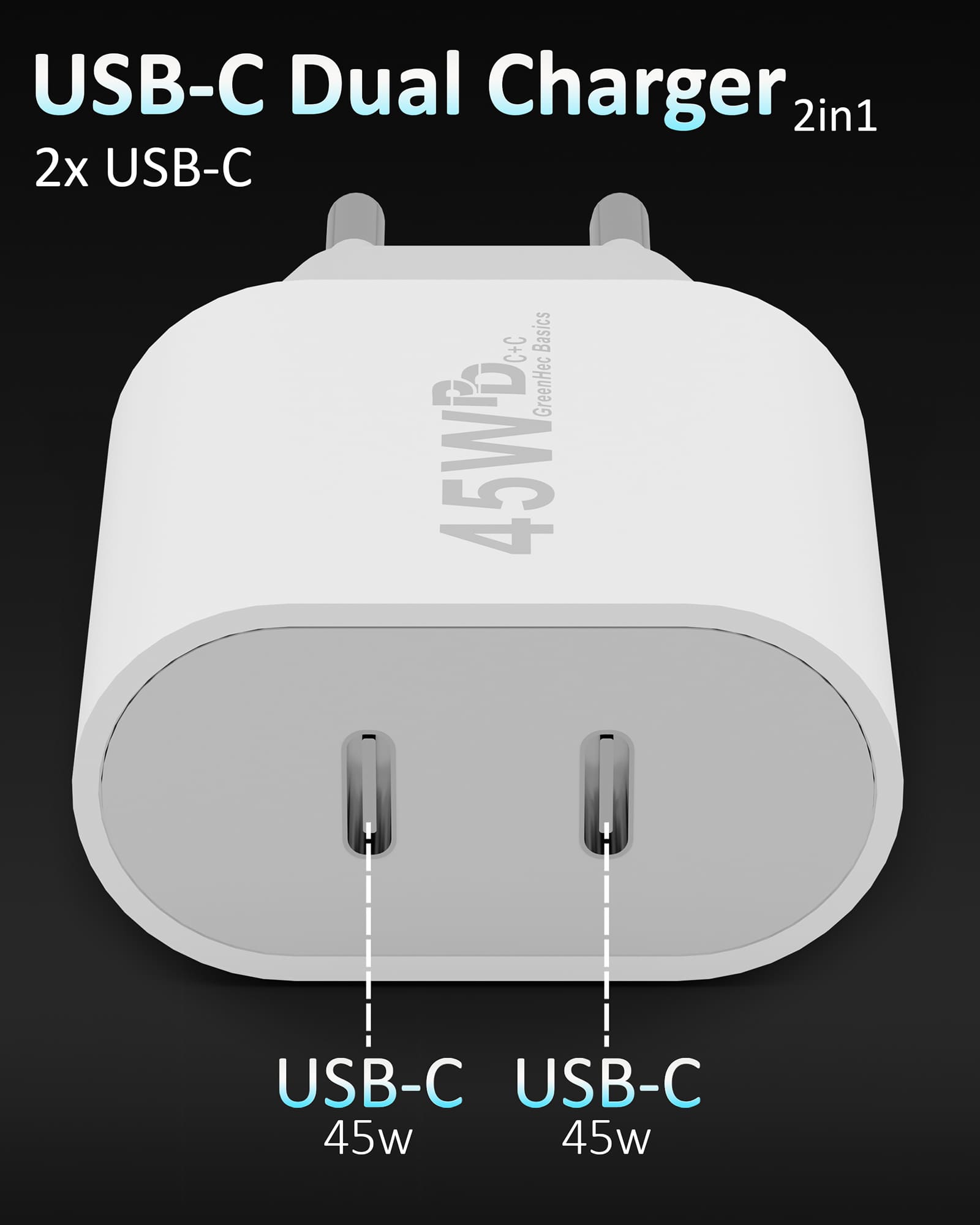 45w USB-C Dual Charger