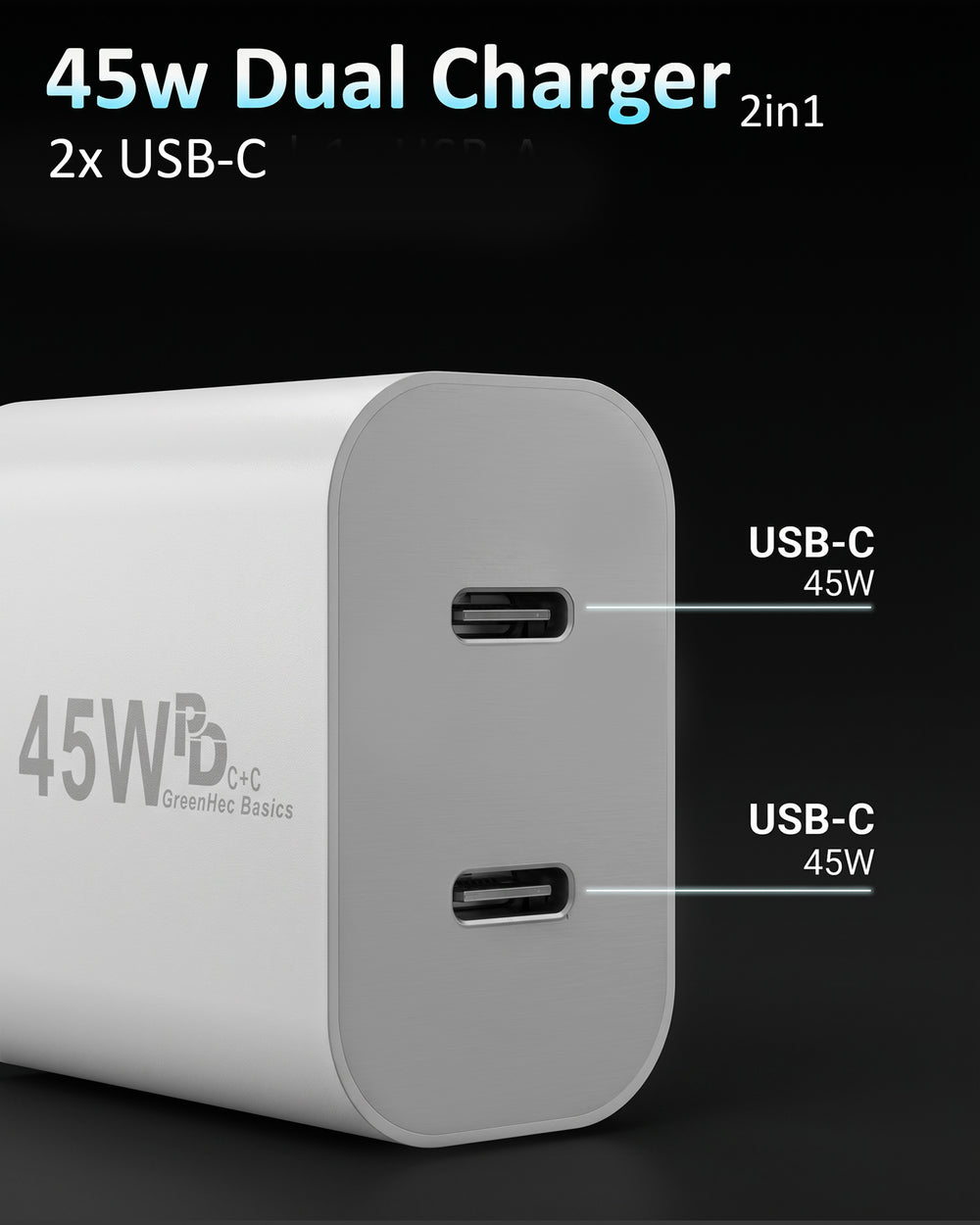 45w USB-C Dual Charger
