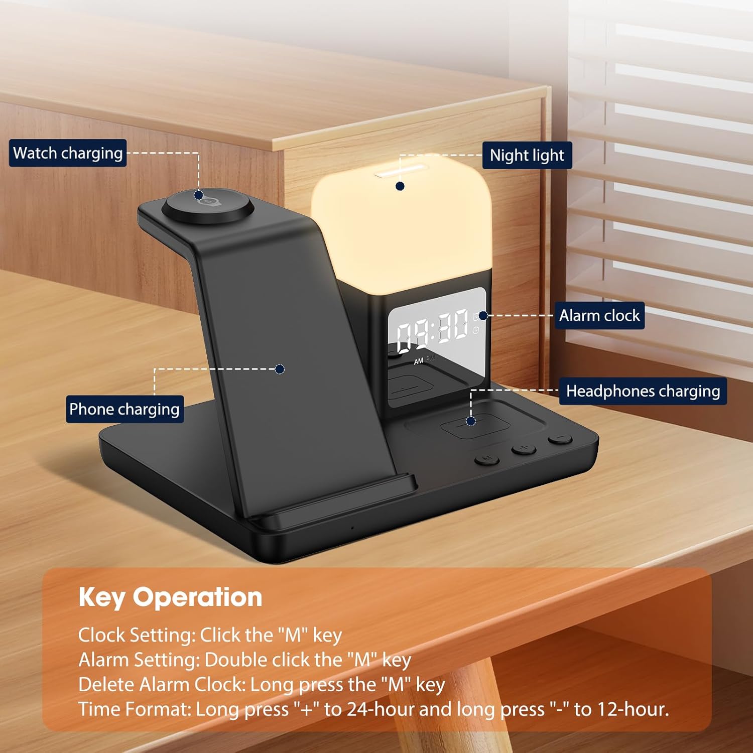 5in1 Alarm Clock PowerBase for Samsung
