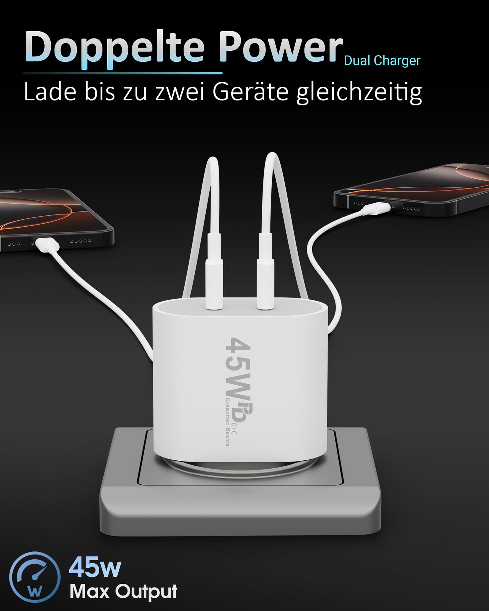 45w USB-C Dual Charger