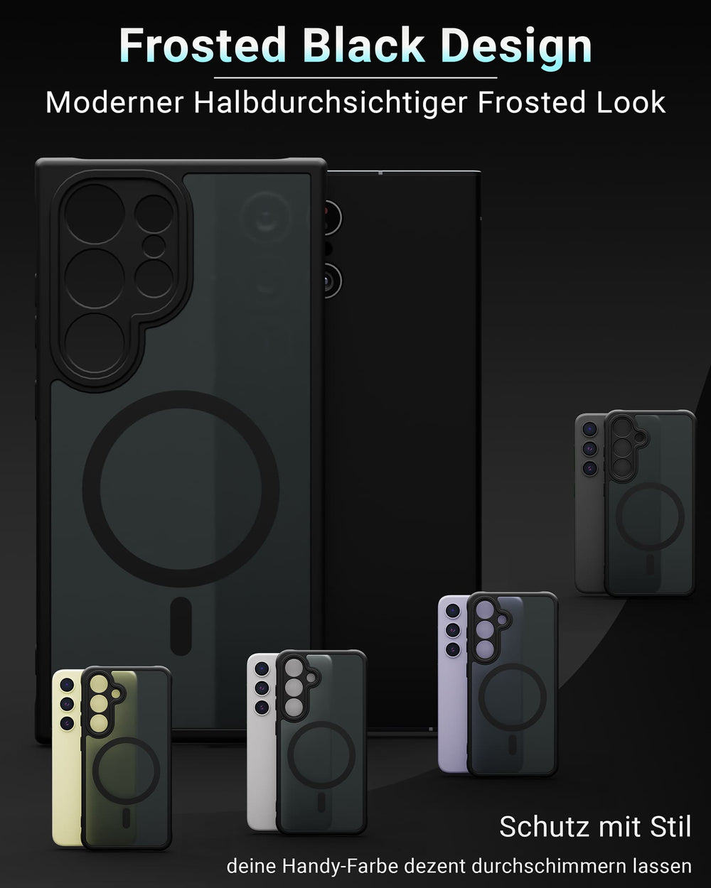 Frosted Black MagSafe Case - für Samsung Galaxy