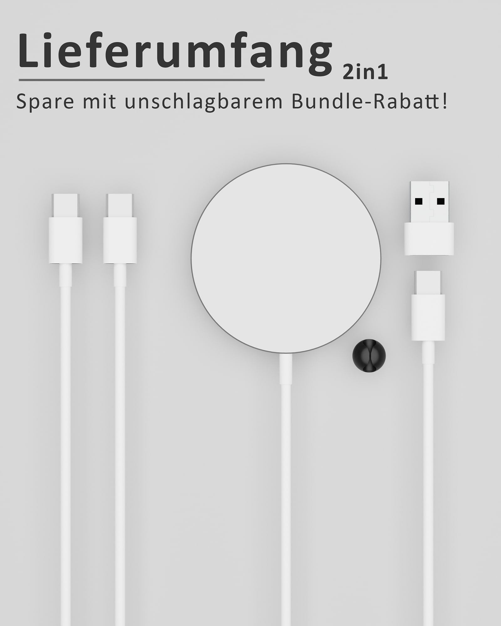 Power Essentials Bundle - MagSafe Ladegerät + USB-C Kabel + 40w Dual Charger | Netzteil Stecker 3in1