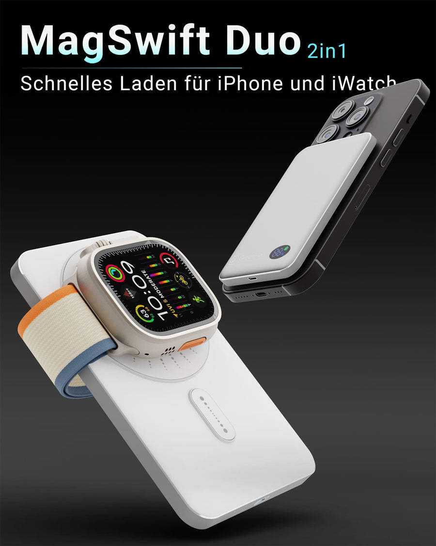 Die Apple Watch lädt einfach mit.