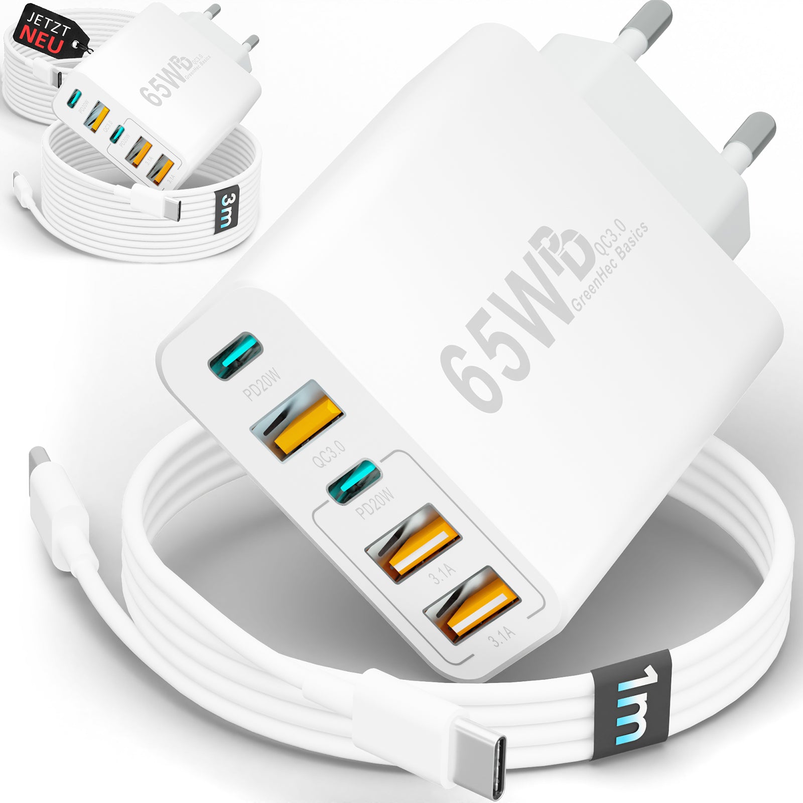 65w Penta Charger + USB-C Kabel