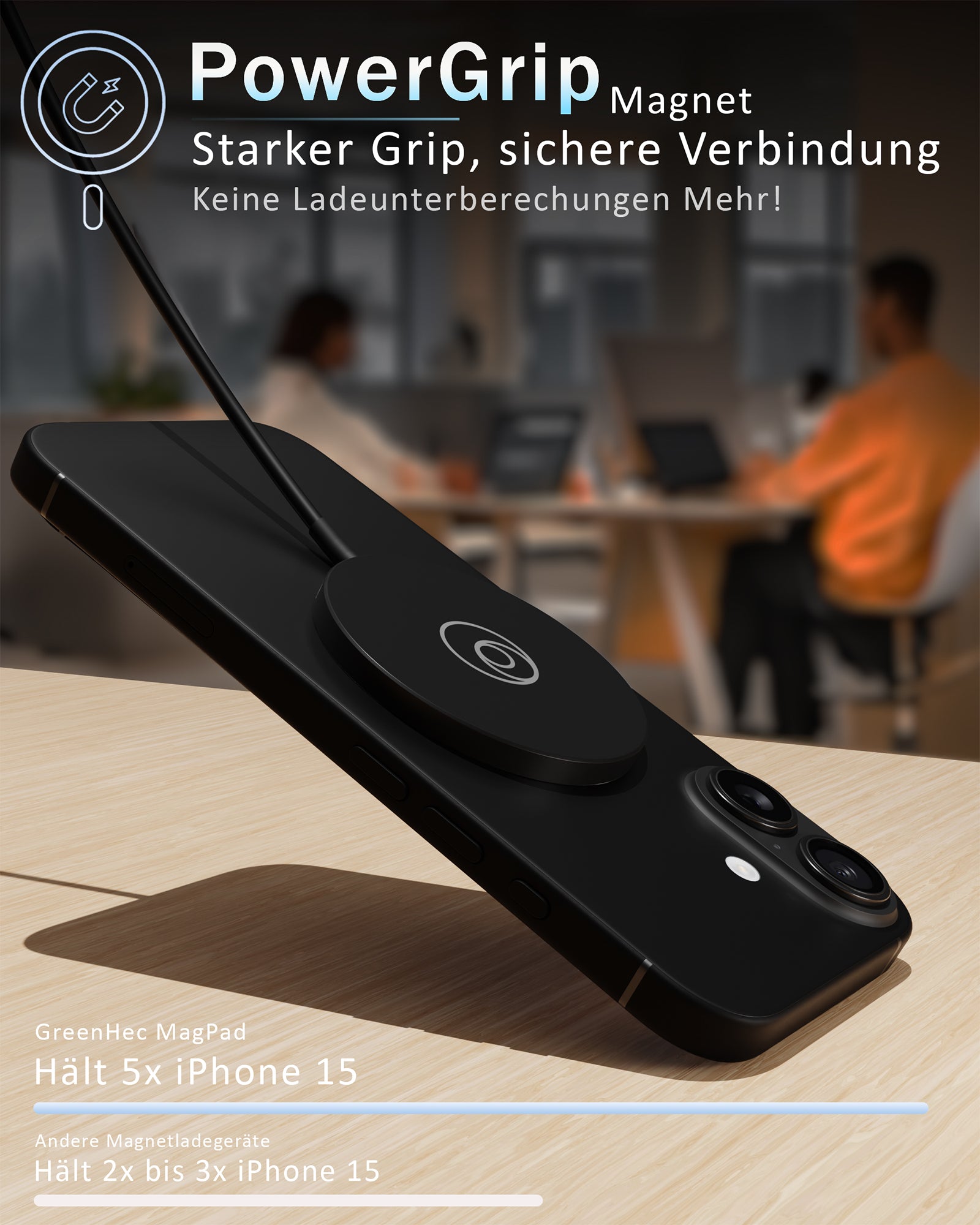 GreenHec Magnetic MagPad - 25w MagSafe Charger