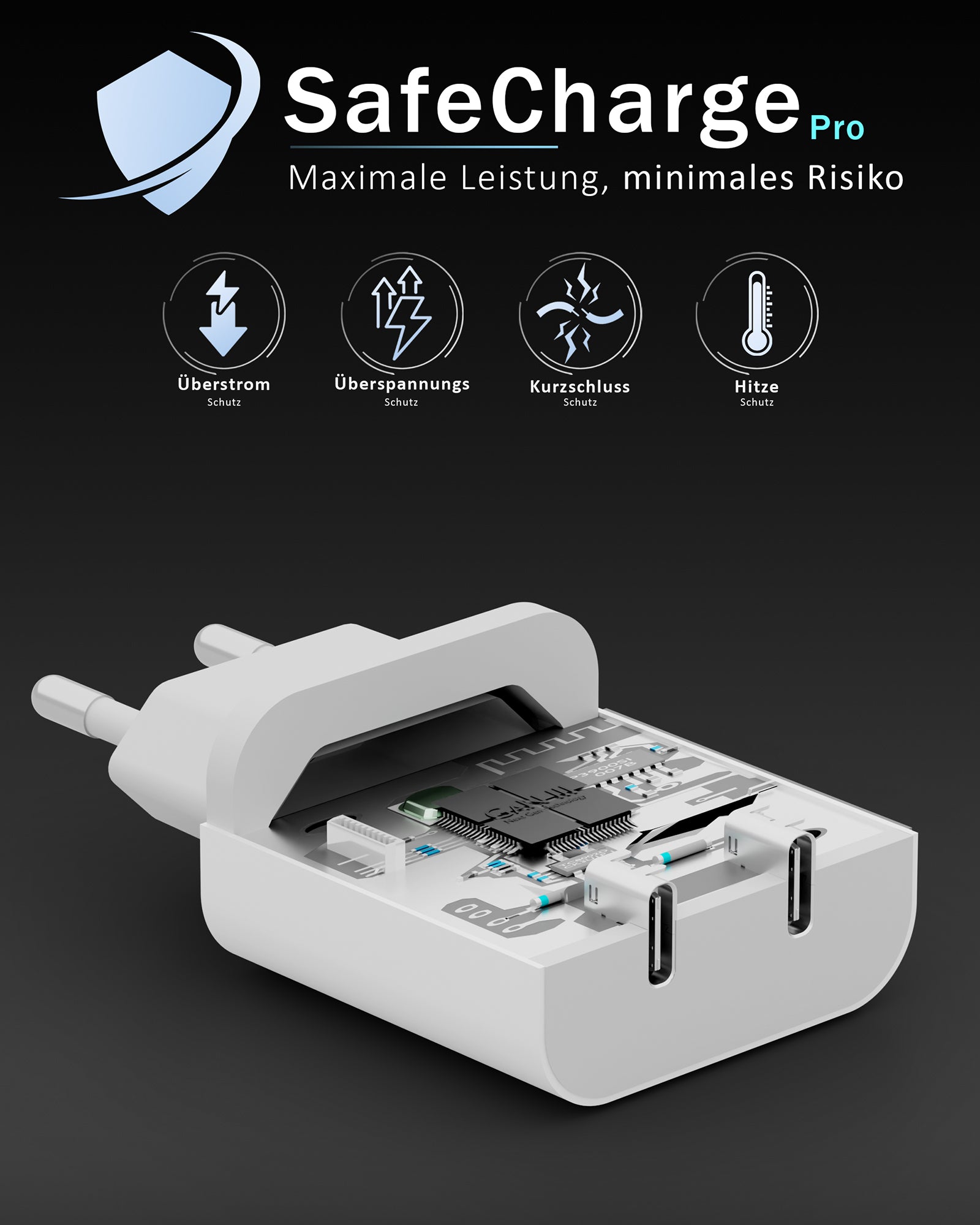 45w USB-C Dual Charger + USB-C Kabel