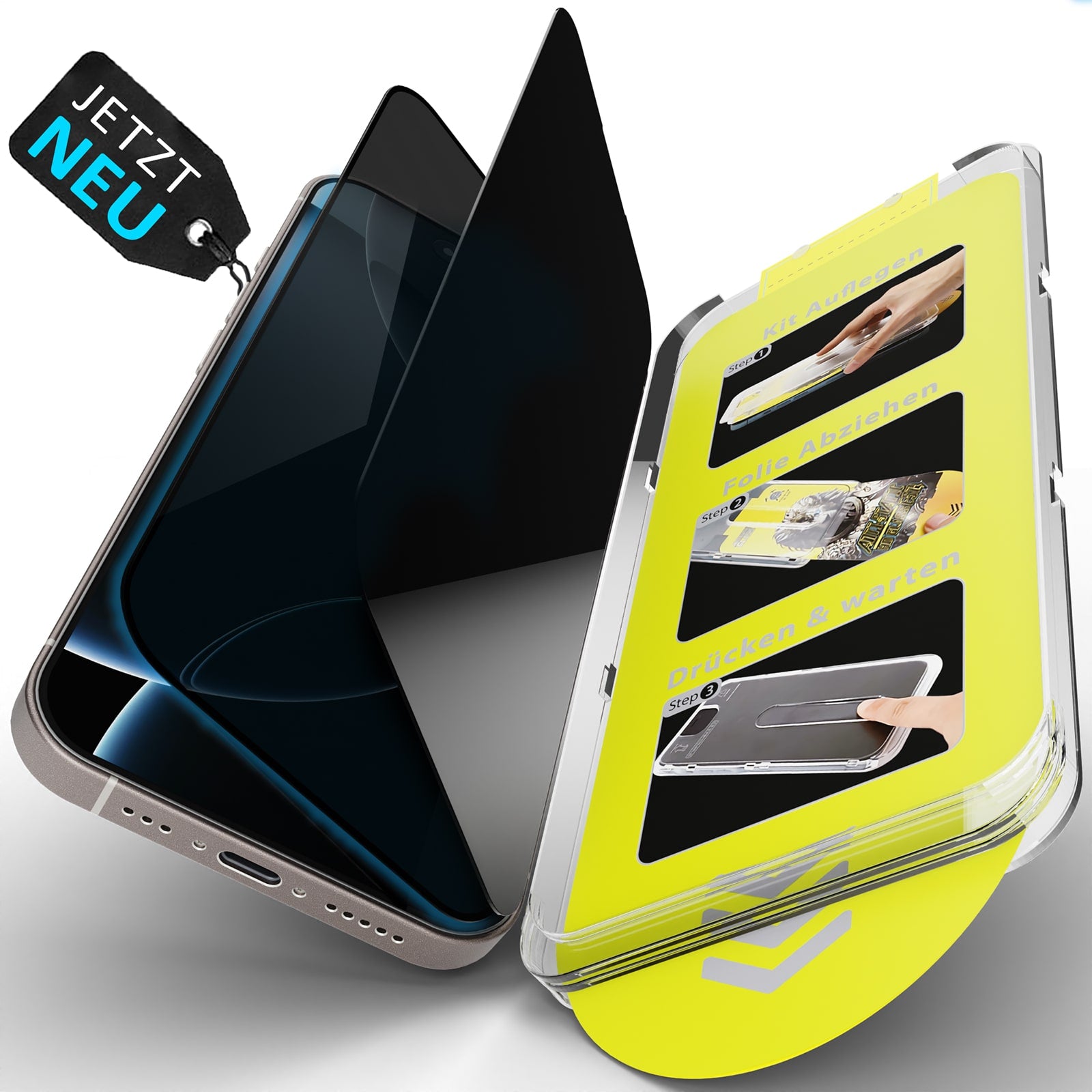 EASY INSTALL Privacy Glass 2er Pack - für iPhone