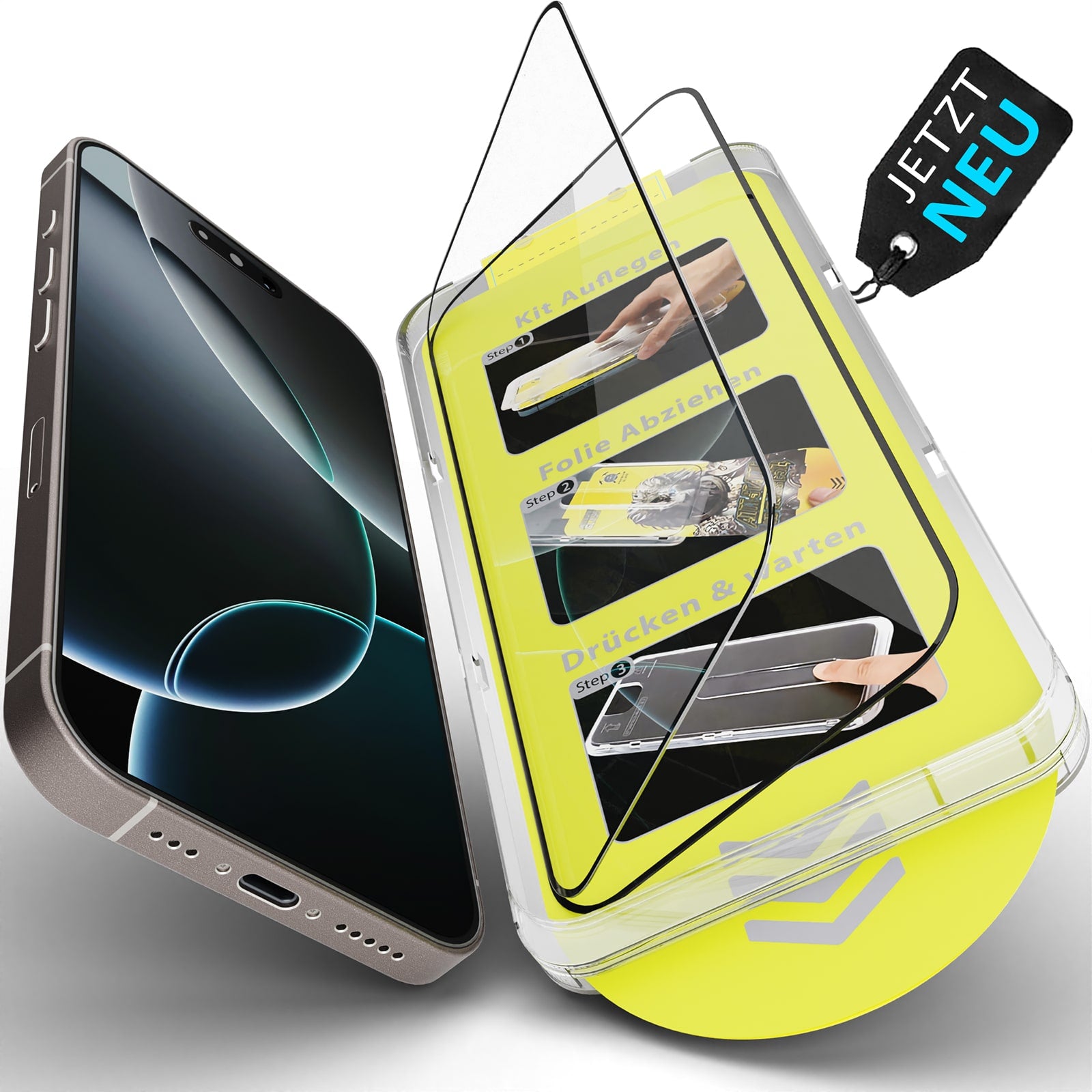 EASY INSTALL Crystal Glass 2er Pack - für iPhone
