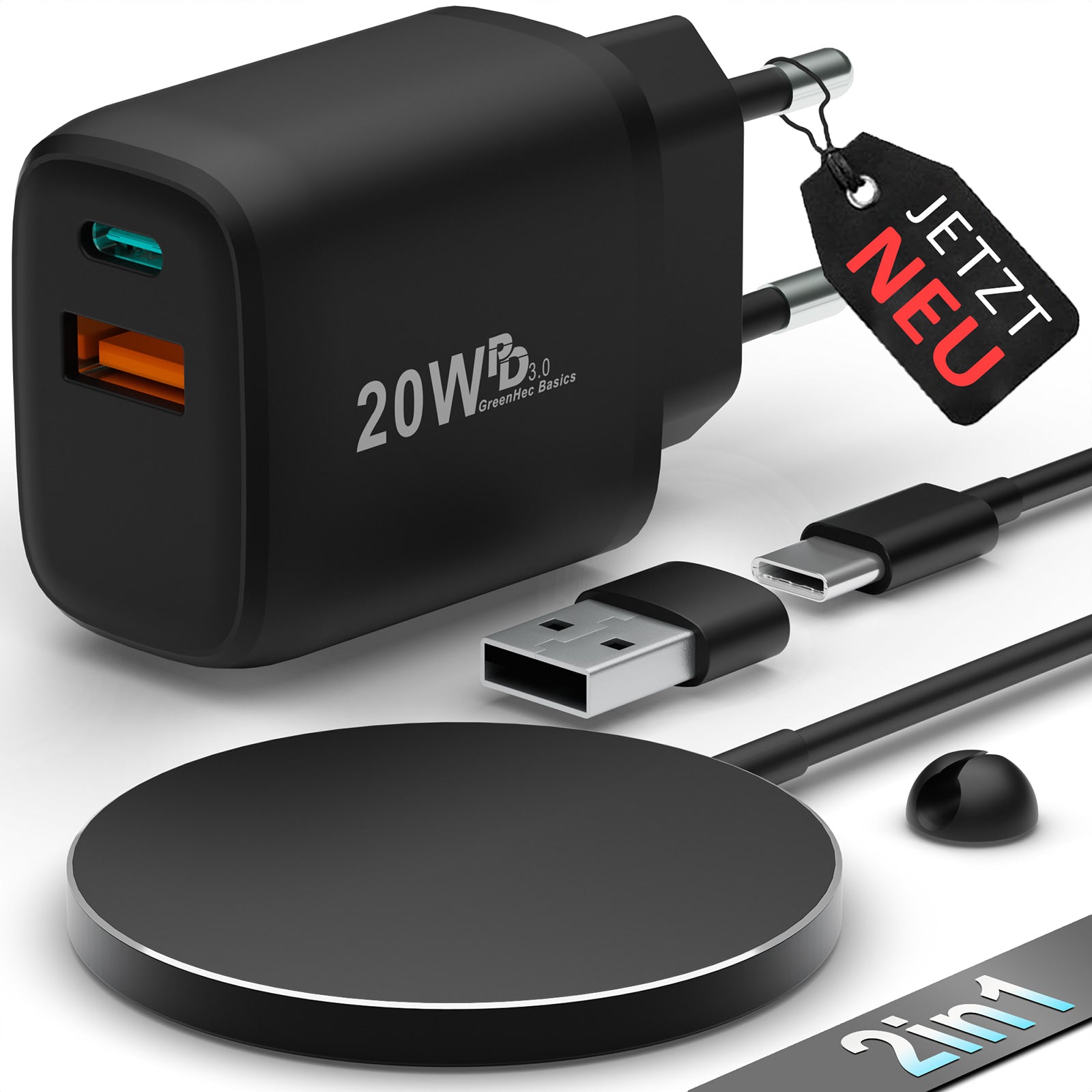 MagSafe 2in1 Bundle - Ladegerät + Wireless Charger