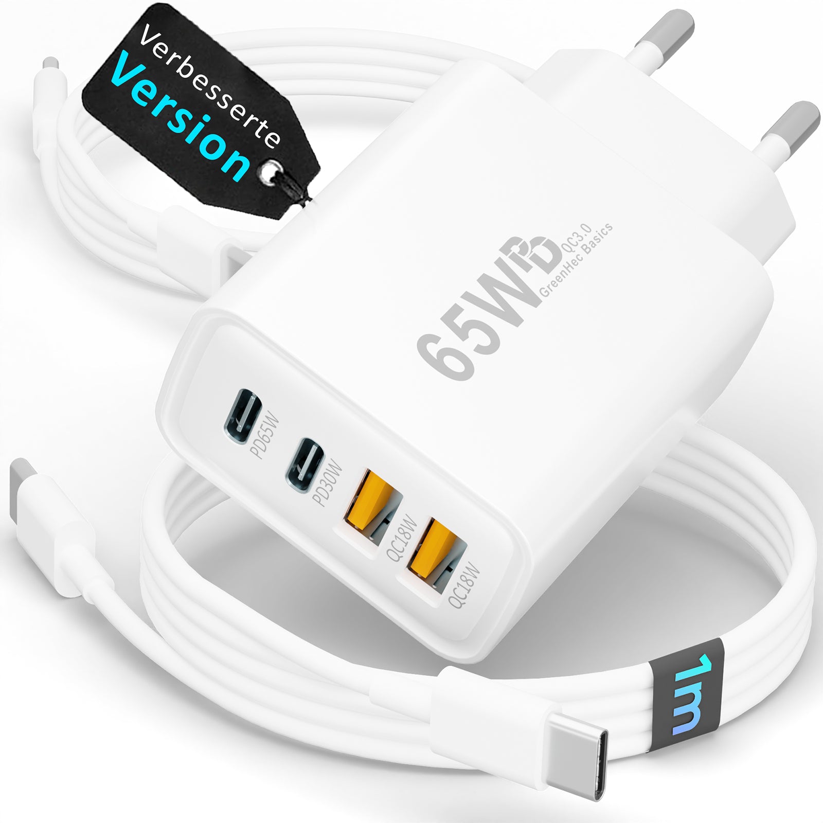 65w Quatro Charger + USB-C Kabel
