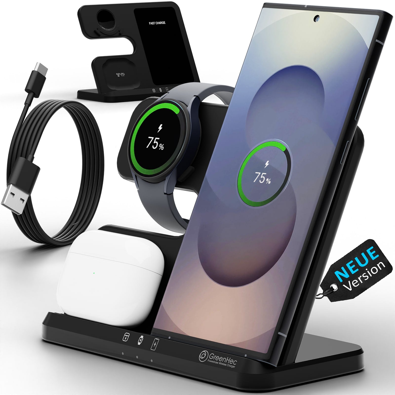 3in1 PowerBase Ladestation für Samsung