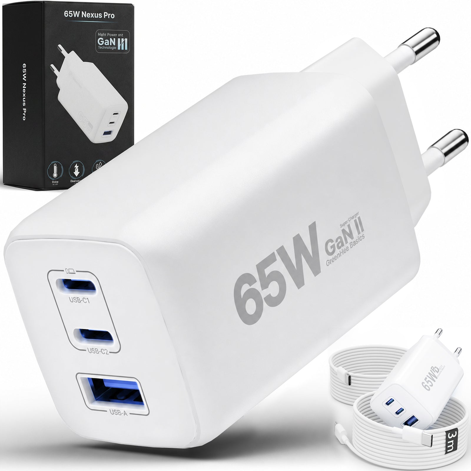 65w Quatro Charger + USB-C Kabel