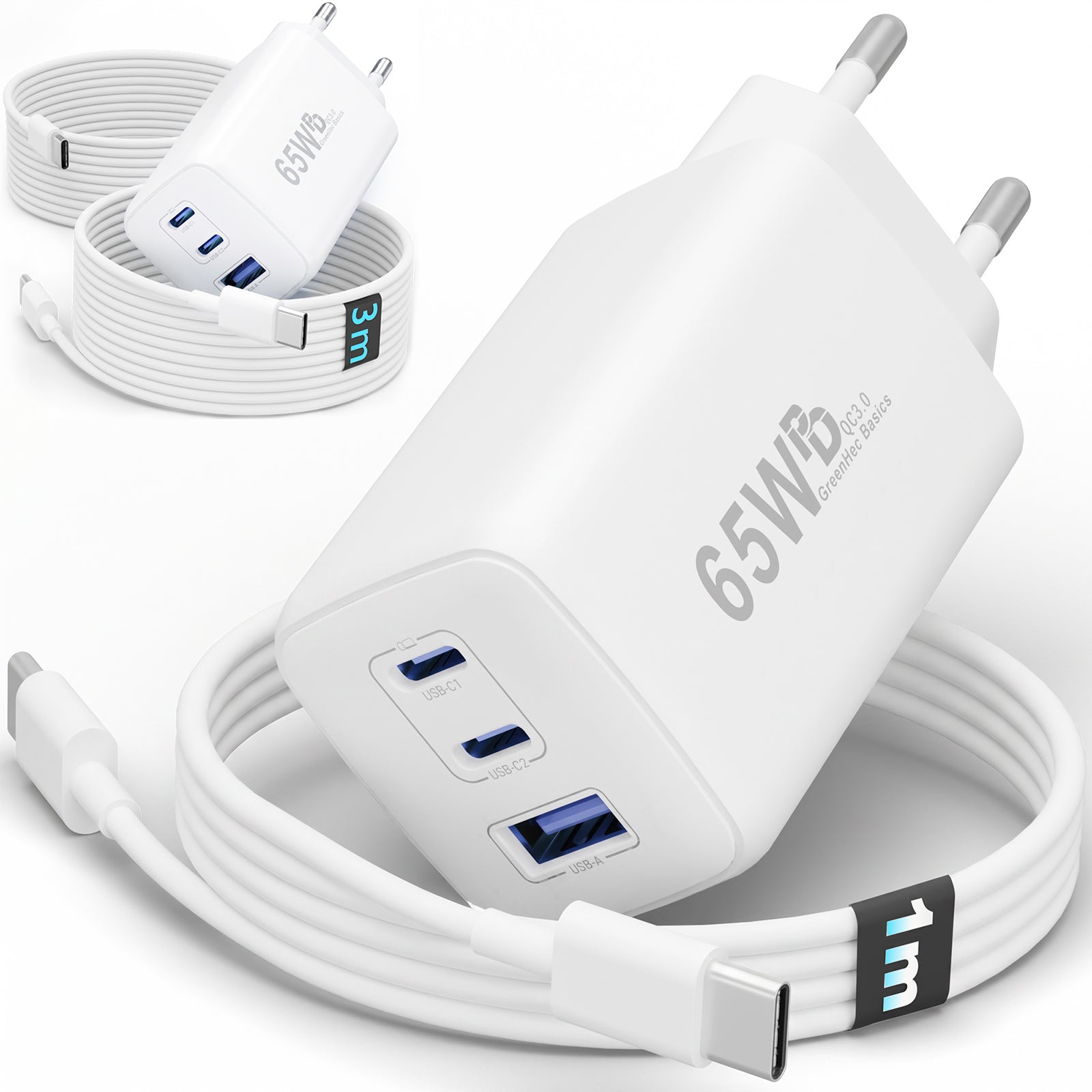 65w Quatro Charger + USB-C Kabel