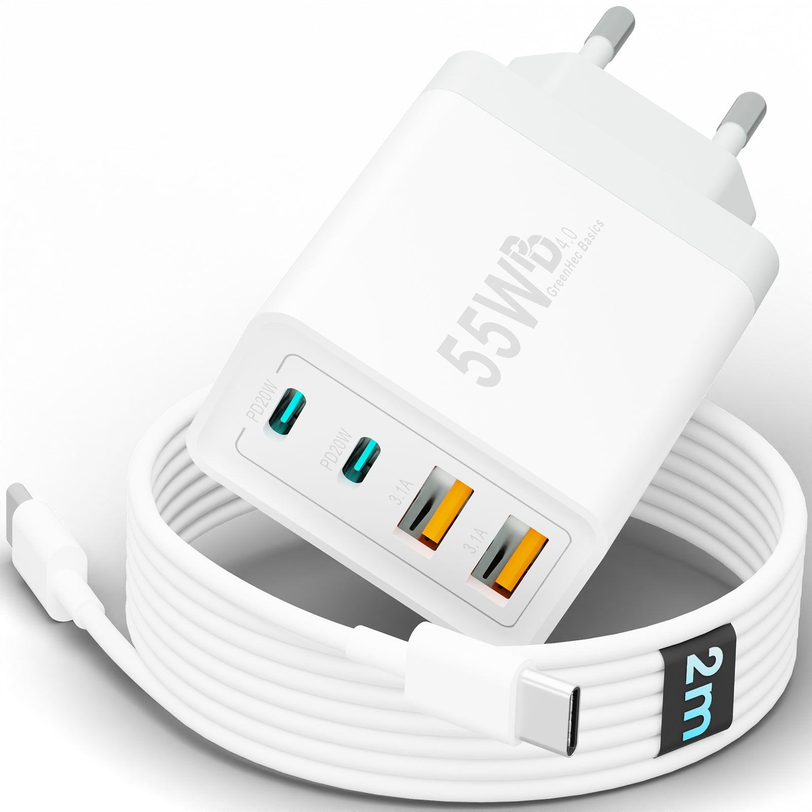 55w Quatro Charger + Kabel Bundle