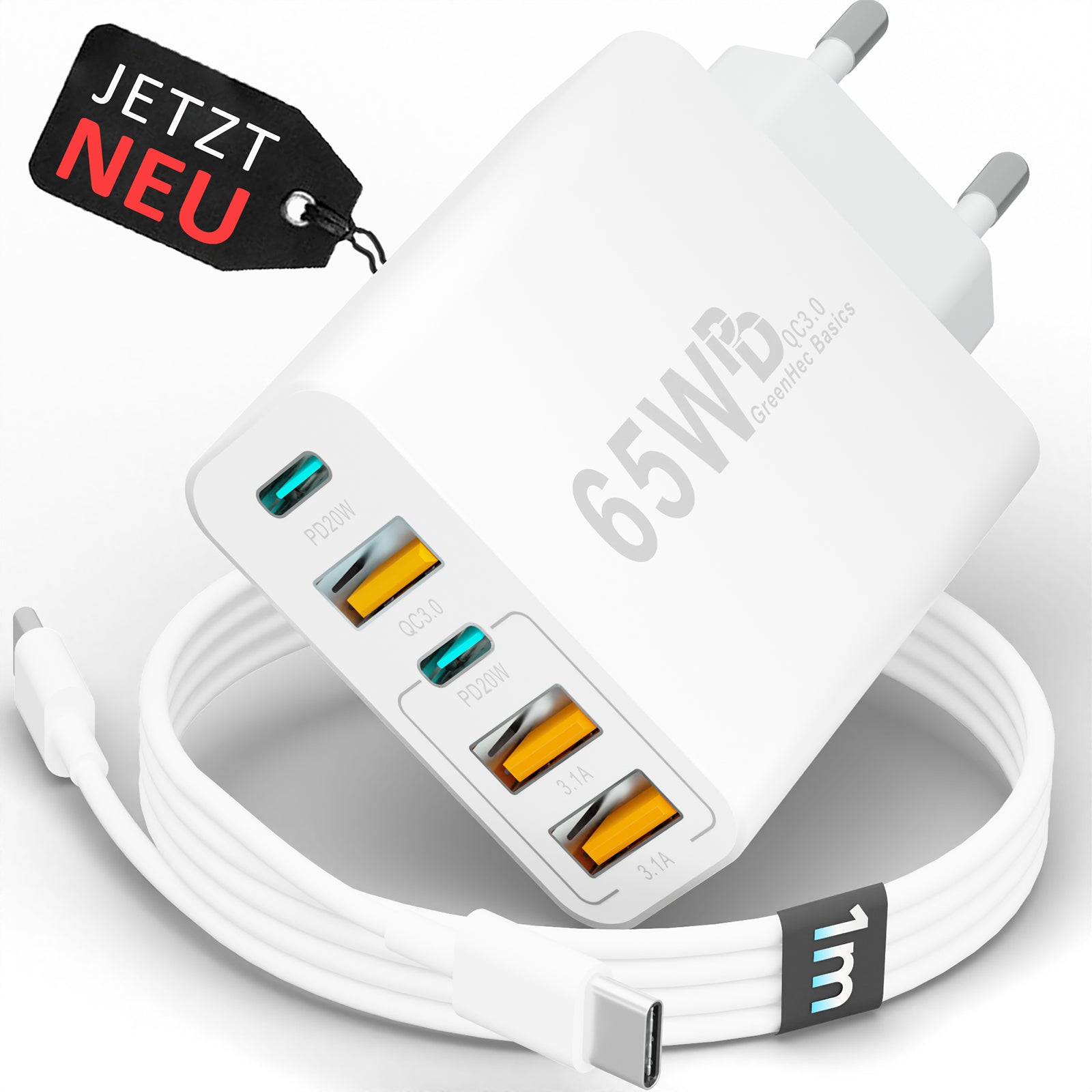 65w Penta Charger + USB-C Kabel