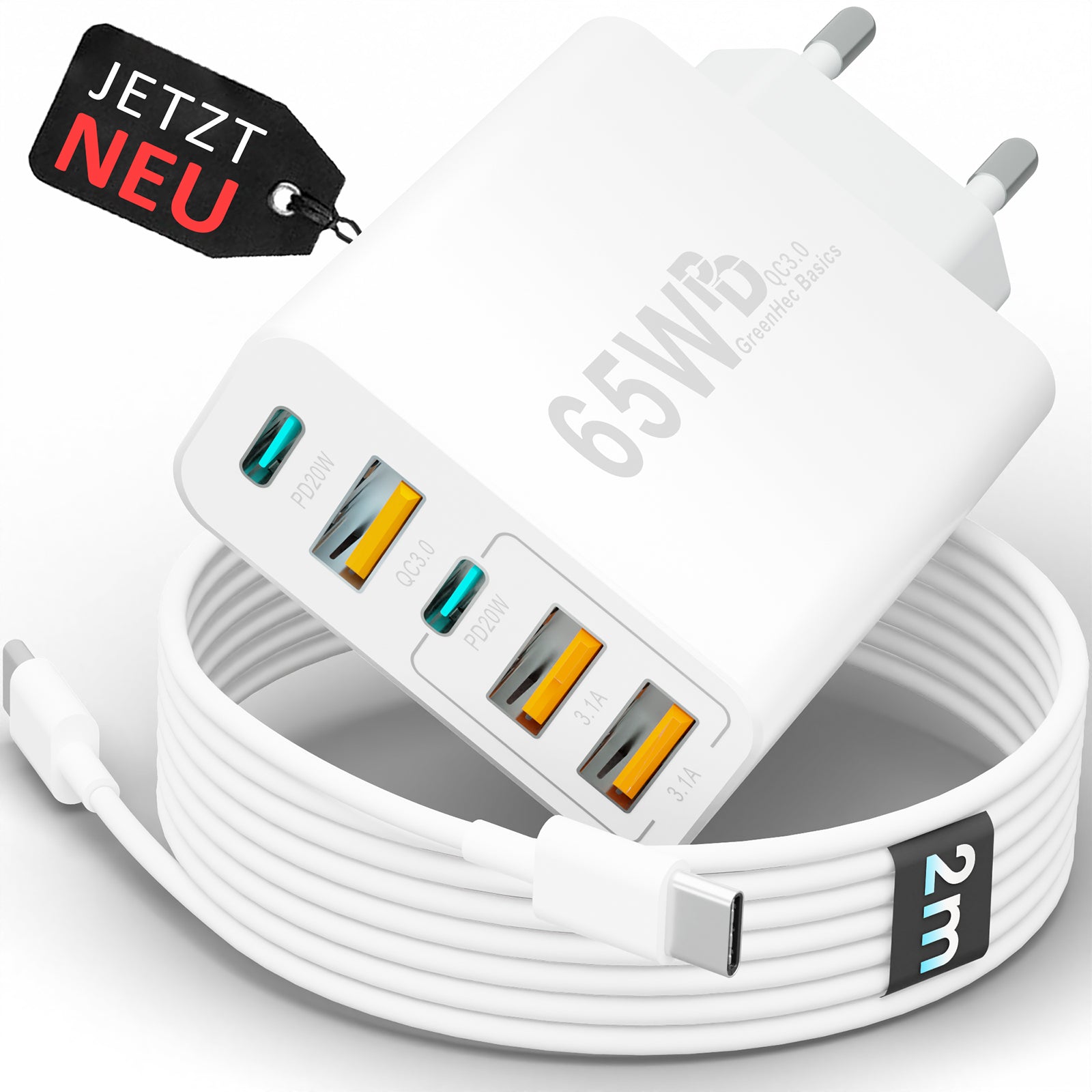 65w Penta Charger + USB-C Kabel