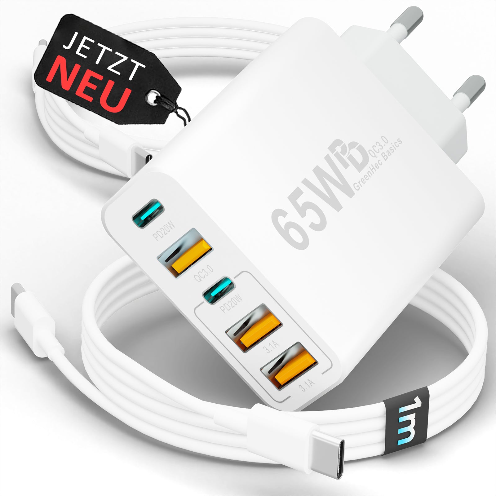 65w Penta Charger + USB-C Kabel
