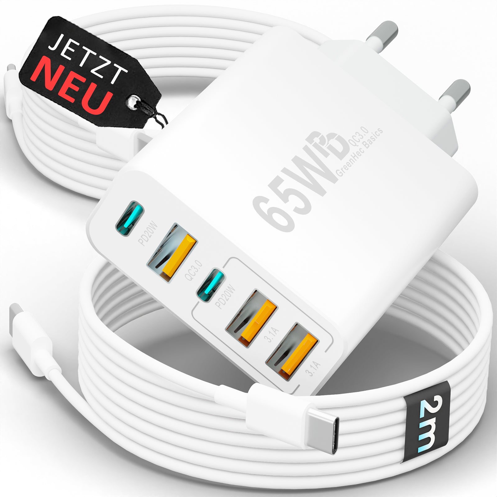 65w Penta Charger + USB-C Kabel