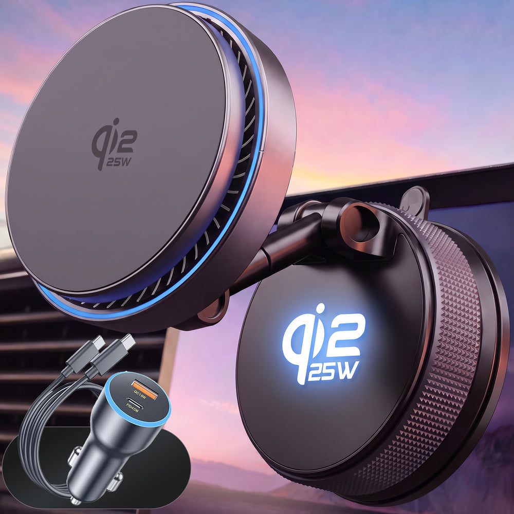 Vacuum Phone Stand 25W Wireless Charging