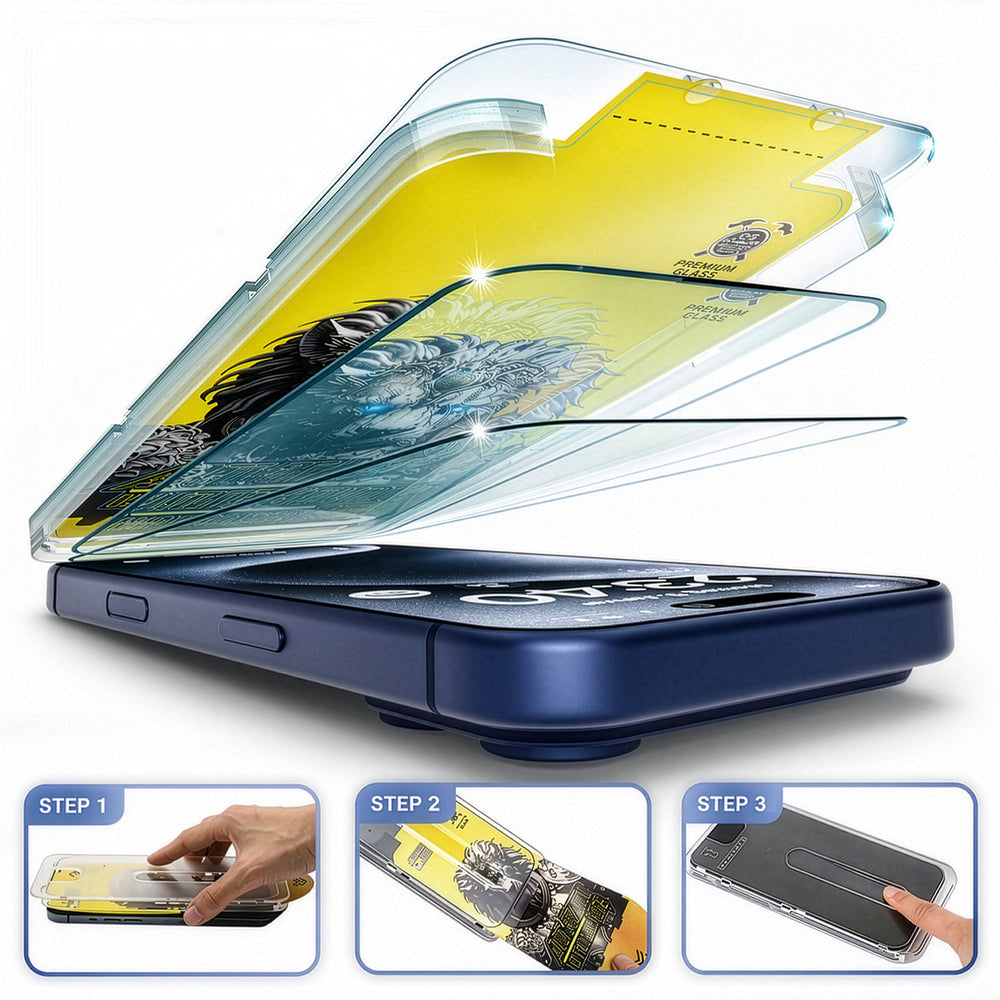 EASY INSTALL Crystal Glass 2er Pack - für iPhone