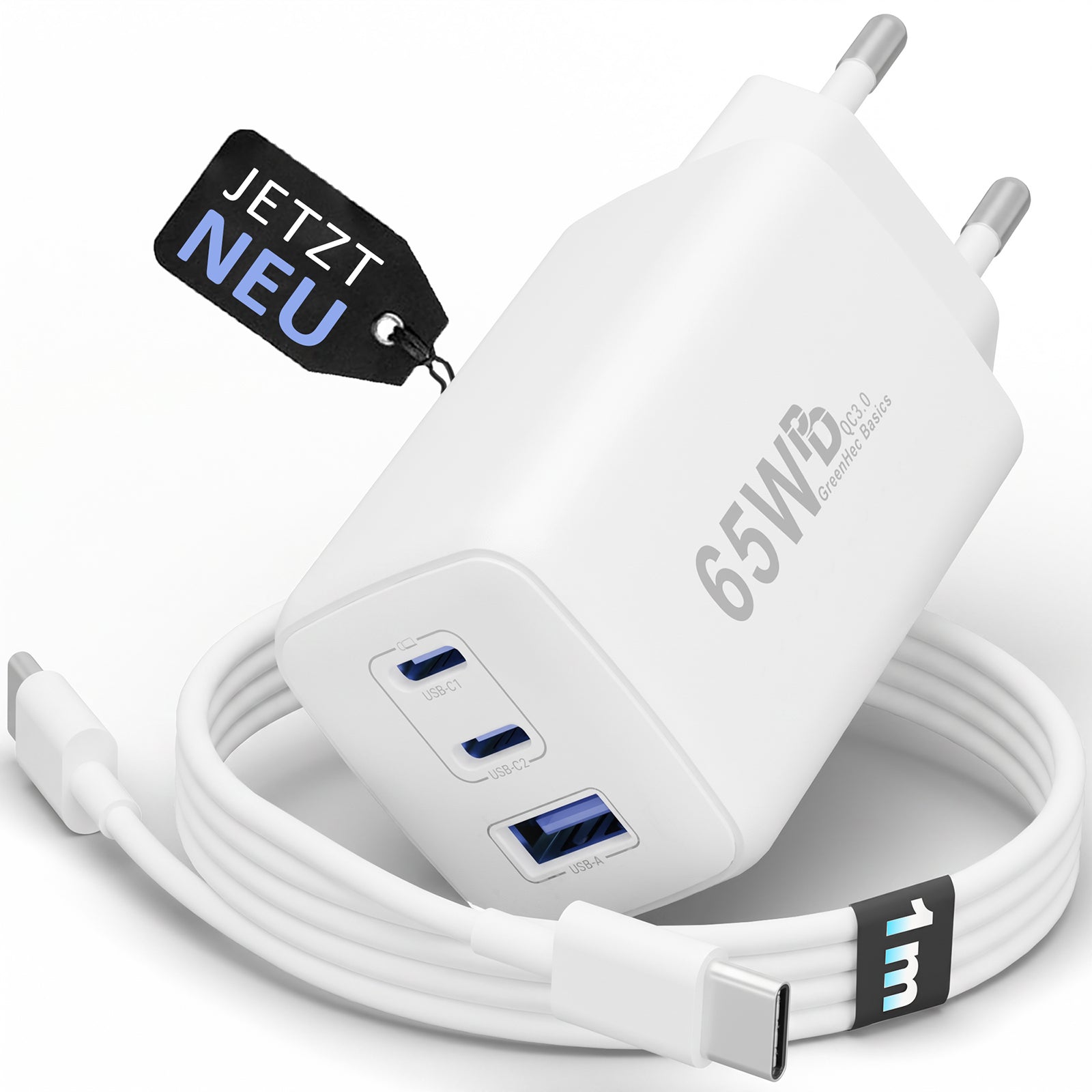 65w Quatro Charger + USB-C Kabel