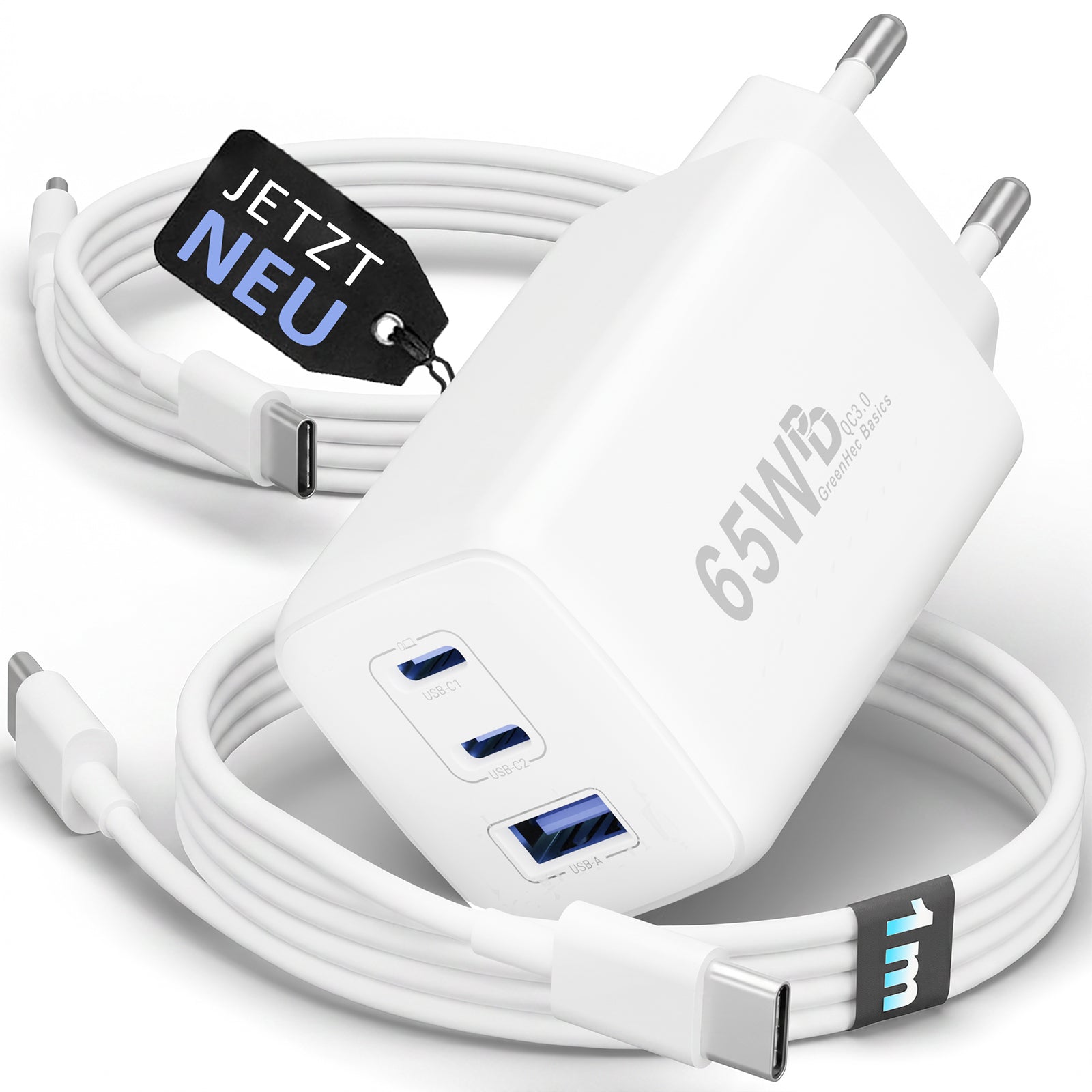 65w Quatro Charger + USB-C Kabel