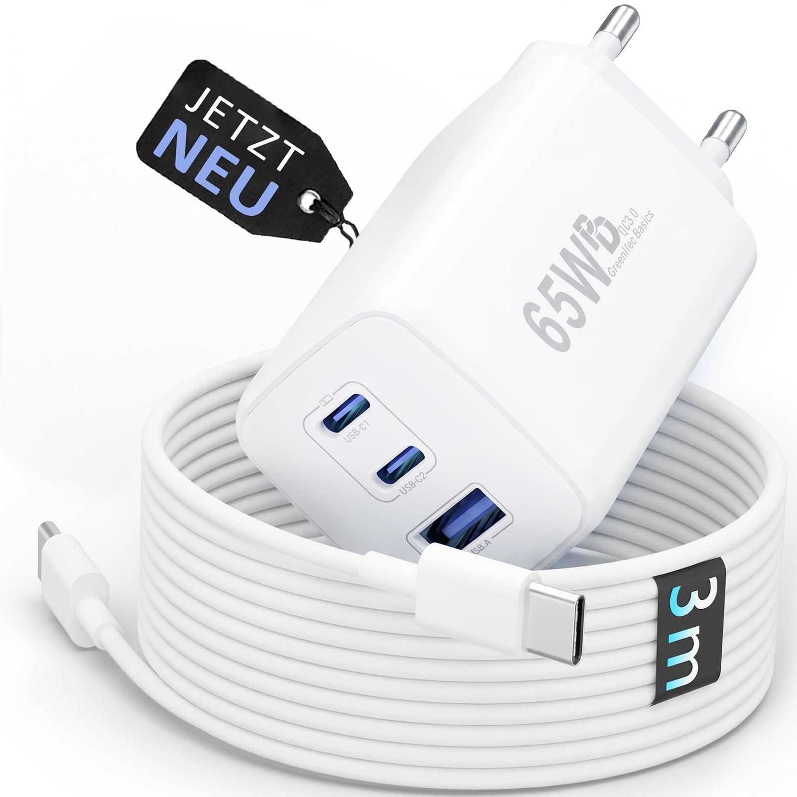 65w Quatro Charger + USB-C Kabel