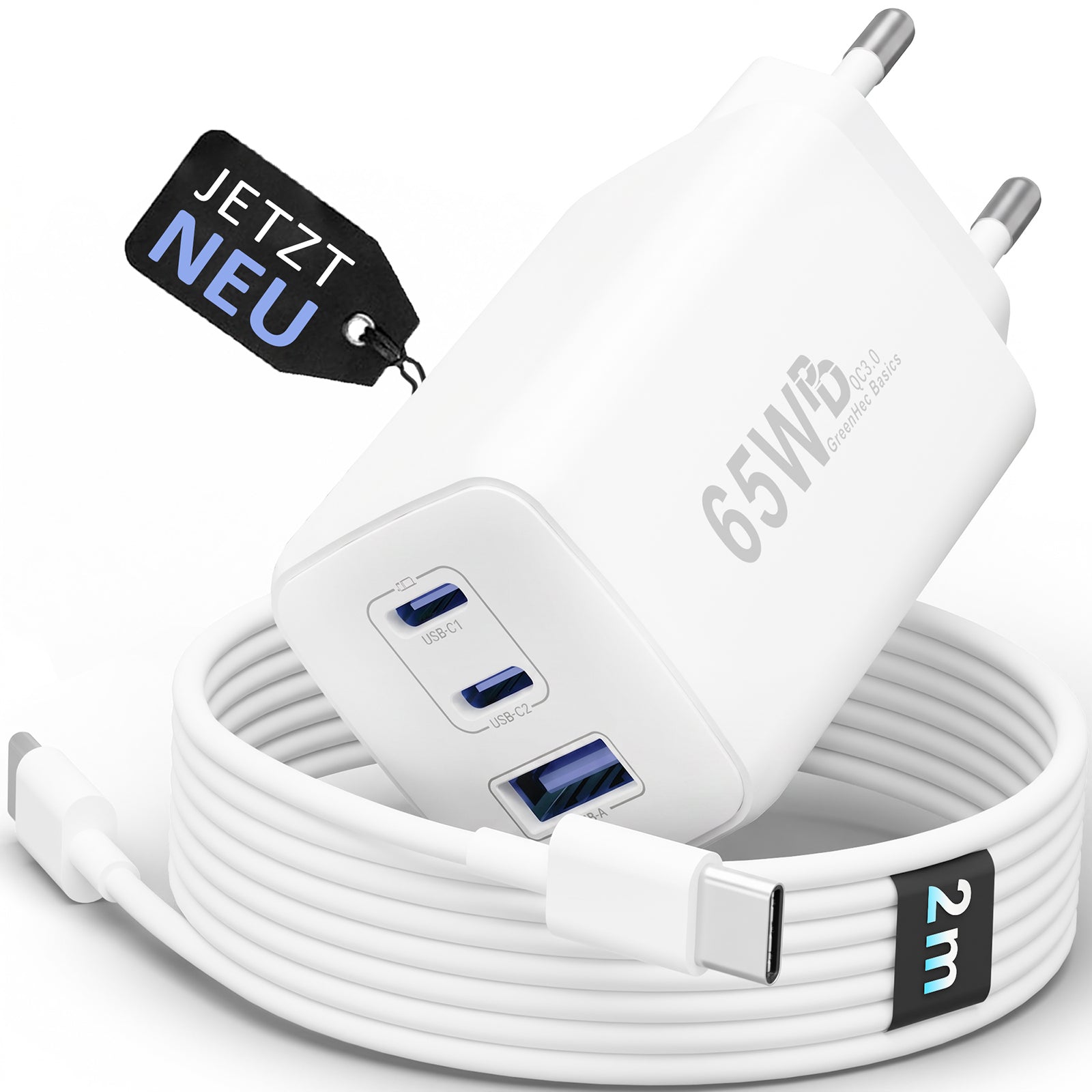 65w Quatro Charger + USB-C Kabel