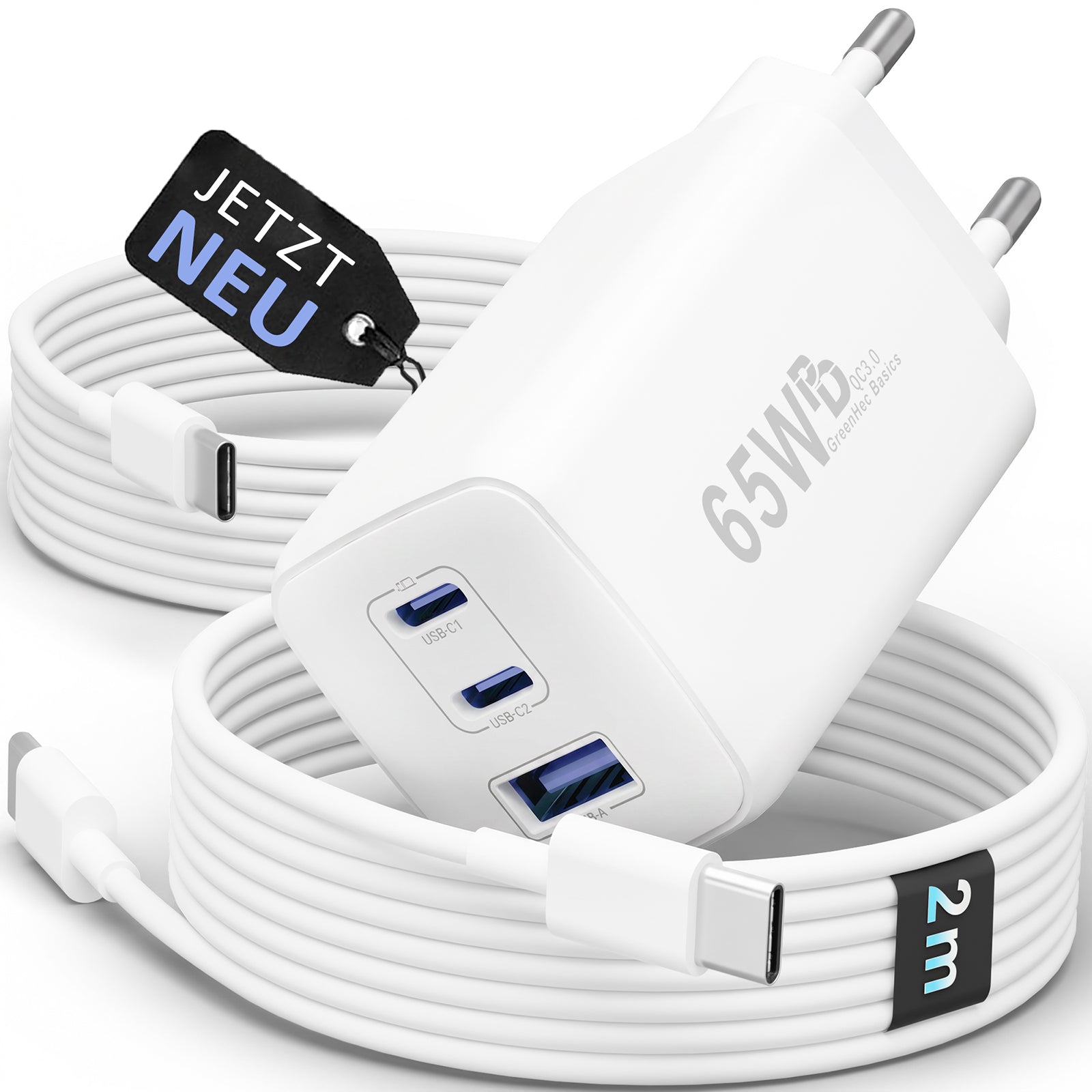 65w Quatro Charger + USB-C Kabel