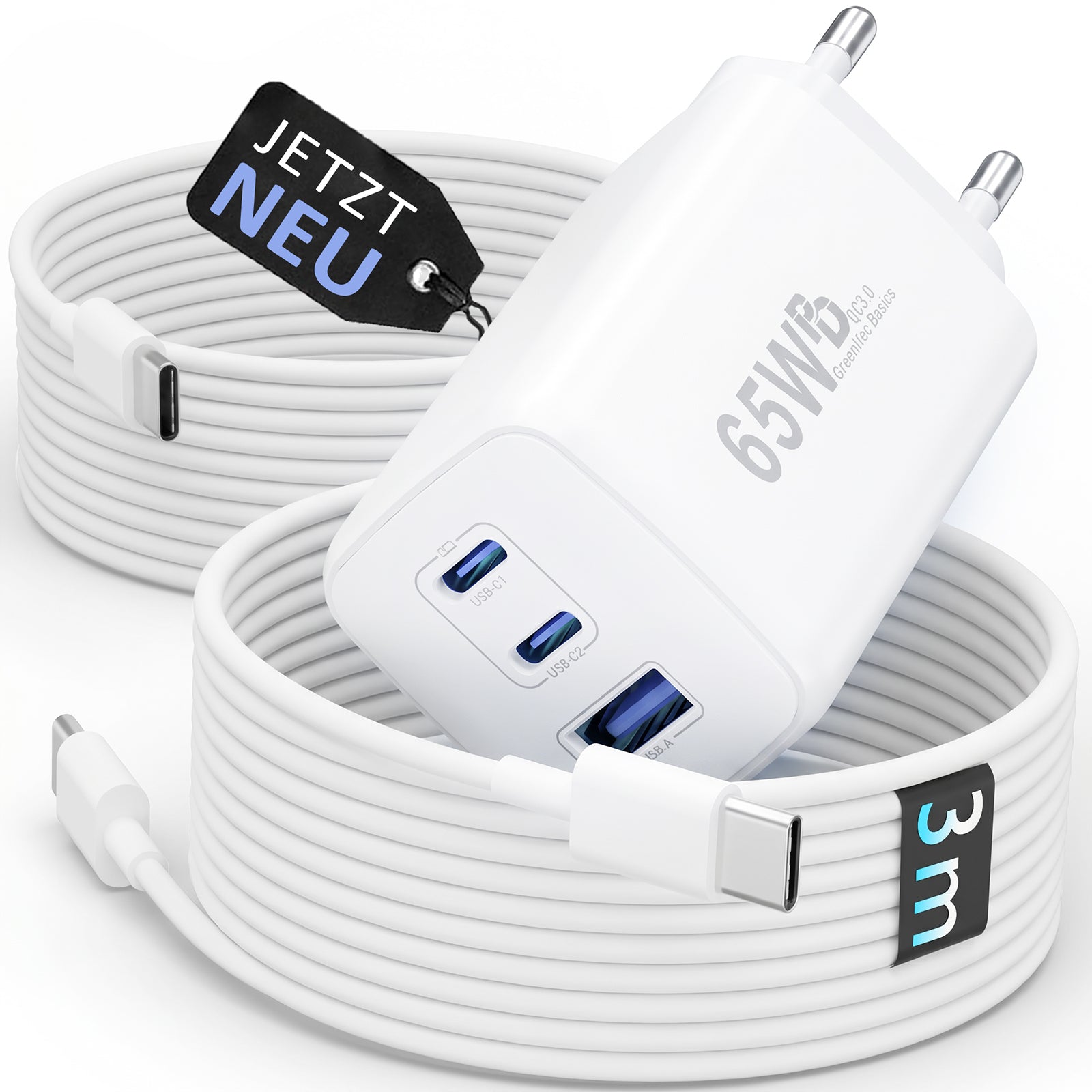 65w Quatro Charger + USB-C Kabel
