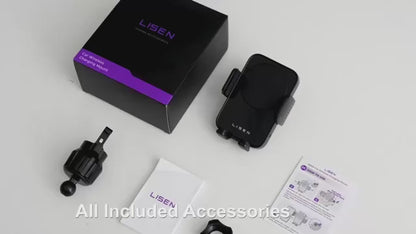 LISEN Wireless-Charger Autohalterung – Klemmarm mit Schnellladung